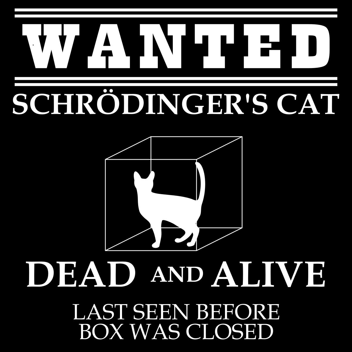 Wanted sales schrodinger's cat