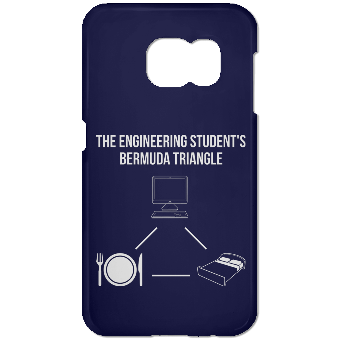 El Triángulo de las Bermudas del estudiante de ingeniería (funda para teléfono)