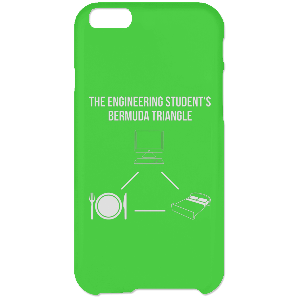 El Triángulo de las Bermudas del estudiante de ingeniería (funda para teléfono)